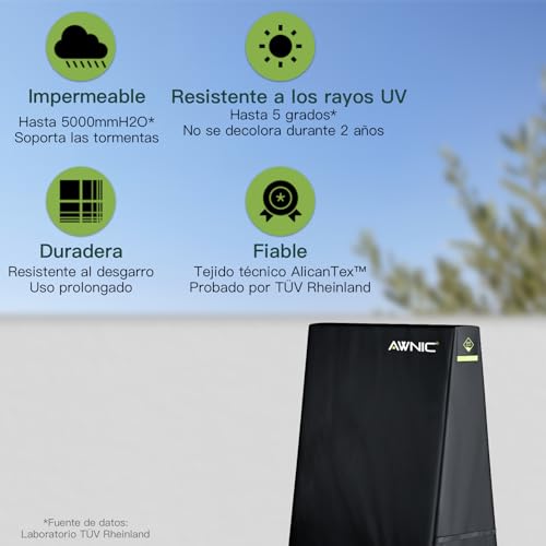 Funda mesa ping pong exterior impermeable resistente al polvo AWNIC de poliéster 3