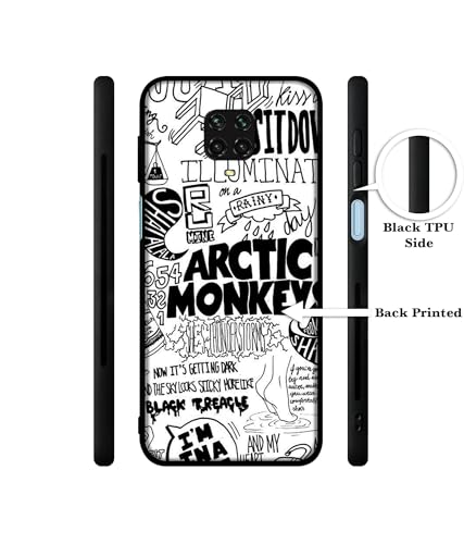 Image of Arctic Monkeys Pattern Design Premium 2D Printed Metal Back Case Cover for Mi Redmi Note 9 Pro /Note 9 Pro Max /Poco M2 Pro