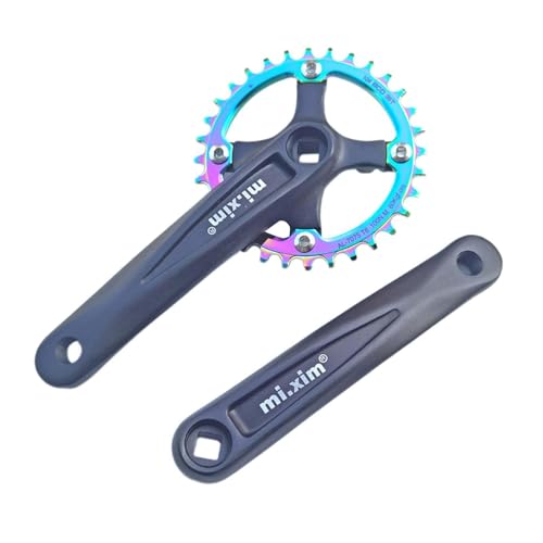 Simhoa マウンテンバイク クランクセット 170mm 自転車 クランクセット ナローワイドアーム 104 BCD クランクセット チェーンリング付き Bi用, 32T