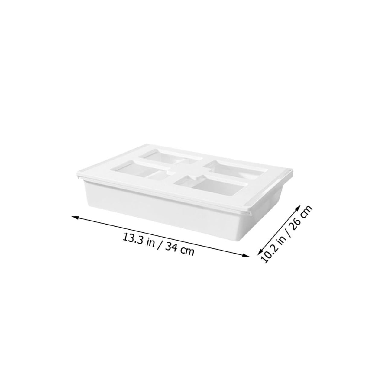 Scatola Porta Oggetti in Plastica Resistente Organizer per Sotto la Scrivania Salvaspazio per Articoli da Ufficio e Cancelleria