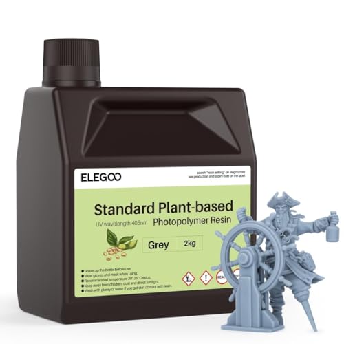 ELEGOO Plant-Based 3D Printer Resin - Grey 2000g