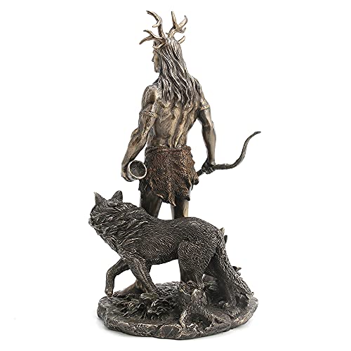 Estatua de Resina Veronese Design Herne Cazador y Ciervo 6x11.5x6 pulg miniatura 5