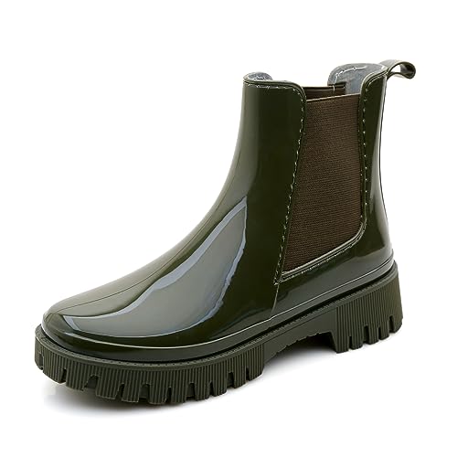 LIANGTUOHAI Damen Gummistiefel - Wasserdichte Regenstiefeletten Für Outdoor & Wandern