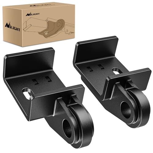Image of Nilight 2 Pack Demon Front Tow Hook Mounting Bracket Compatible with 2009-2013 2014 2015 2016 2017 2018 2019 2020 2021 2022 2023 Toyota Tacoma (Not Include D-Ring Shackle), Bracket Replacement
