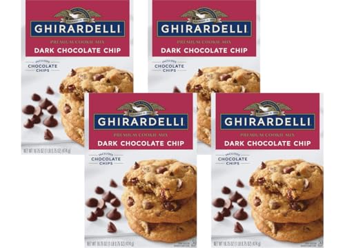 Ghirardelli Dark Chocolate Chip Premium Cookie Mix, 16.75 OZ (Pack