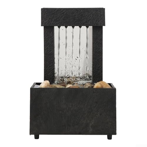 Mini fontaine à eau d'intérieur, ornements créatifs, fonctionne avec piles/USB, décoration de table (B)