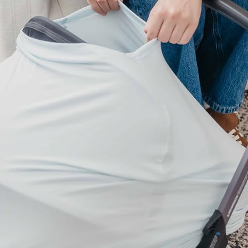 Image of Copper Pearl Nursing Cover for Breastfeeding - Multi-Use Baby Car Seat Cover, Stroller Cover & Breast Feeding Cover Up for Women, Stretchy Breathable High Quality Cover for Boy or Girl, Air