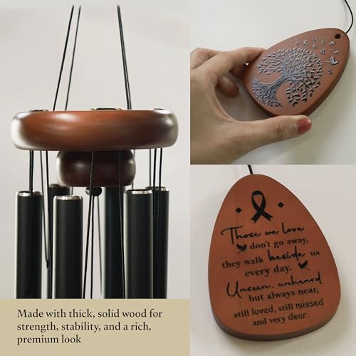 Image of Memorial Wind Chimes Gifts, Sympathy Gift Baskets, Bereavement Gift Idea, Grief, Sympathy Gifts for Loss of Loved One Husband Wife, Miscarriage Gifts for Mothers