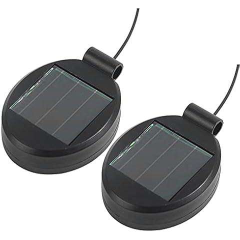 UMXOSM Solar Replacement Top, 2pcs Solar Lantern Light Replacement Parts for Hanging Lantern Led Accessories DIY Garden Decor(Black) Cover