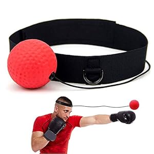BEAUTYBIGBANG Boxing Training Ball with Headband or Fight MMA Training Speed Reactions Adult/Kids Improve Punch Focus Sport Exercise Practice Fitness Elastic Rope Head Band Set Cap