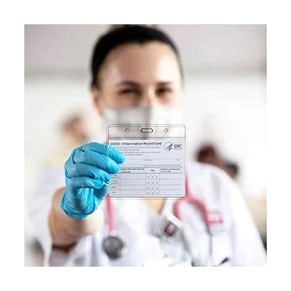 CDC Impfausweis-Schutzfolie, 10,2 x 7,6 cm, für COVID-19-Impfpass, transparent, aus Vinyl, mit wasserdichtem… – Bild 7