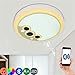 Produktbild LHY LOFT Bluetooth Deckenleuchte Für,Kinder Deckenlampe,Rund Lampe LED,Fernbedienung Geeignet Für Kinder Jungen Mädchen Art Wohnzimmer Korridor Kinder Deckenleuchte LED,128W