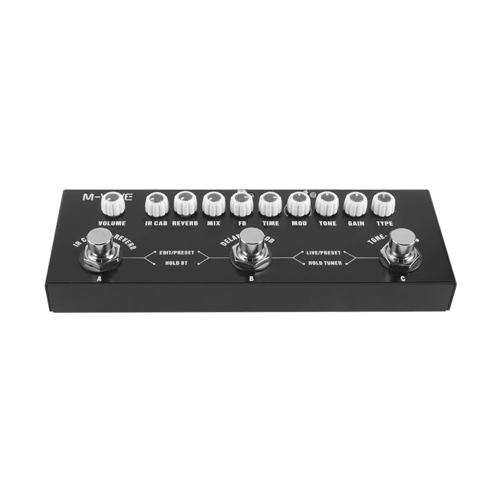 Gitarreneffektprozessor mit IR-Ladefunktion, Multieffektpedal mit Delay, Reverb, Chorus, Distortion, Overdrive