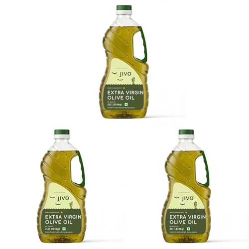 Image of Jivo Extra Virgin Olive Oil 2 litre | Imported from Spain | Contains Vitamin E | Low in Saturated Fat | Natural and Cold Pressed Cooking Oil | Ideal for Dressings, Salad and Soups, Dips & Marinades