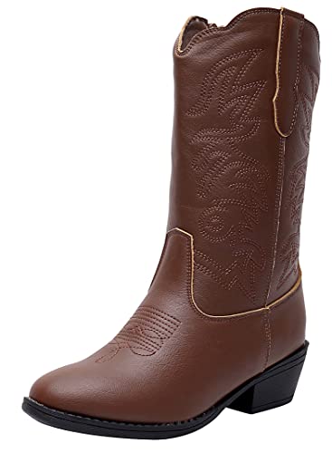 Blikcon Unisex Kids Boys Girls Cowboy Boots Classic Western Boots