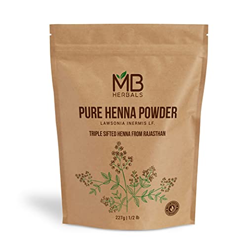 Mb Herbals PUREHENNA227G 100% Pure & Natural Henna Powder, 8 Oz (227 Gram) / 0.5 Lb, For Natural Orange-Red Hair Color, Triple Sifted Henna For Hair Dye thumb #2