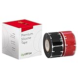 OptOffice Quick Emergency Fix Silicone Tape Double Set, Consists of Two 3 Meter Roll Adhesives in Red and Black Color, Generally Used For Household And Office Fast Repair