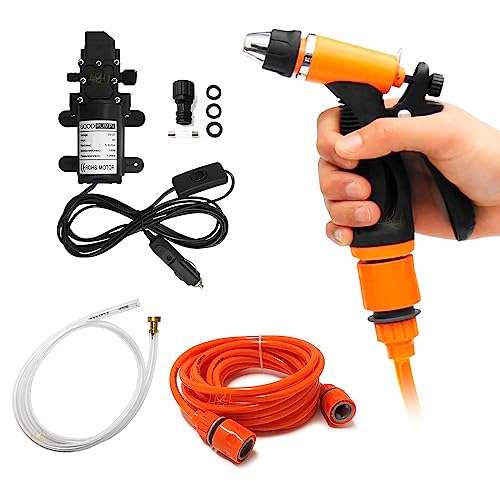 Lavadora de Alta Pressão Mini Lava Jato Portátil 12V Bomba Água 1...