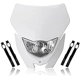Pevolgen White Motorcycle Head Light Lamp Headlight for Kawasaki Suzuki Yamaha KTM Dirt Bike Off-Road KDX Universal