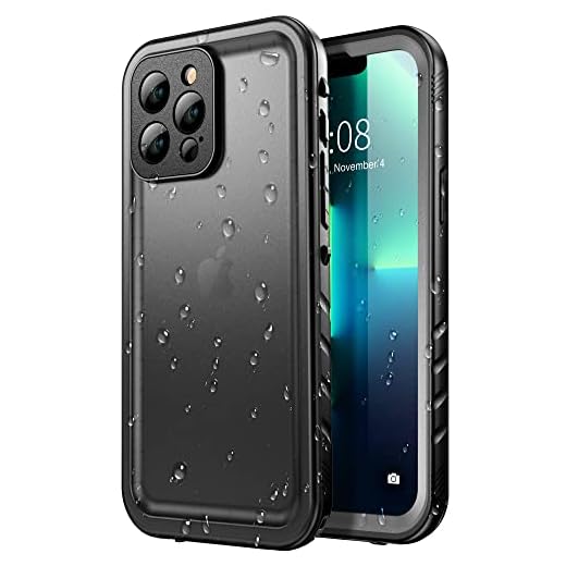 SPORTLINK Design for iPhone 13 Pro Max Waterproof Case - Shockproof Dustproof Phone Case with Screen Protector for iPhone 13 Pro Max, Full Body Protective Case for iPhone 13 Pro Max Cover 6.7'' Black