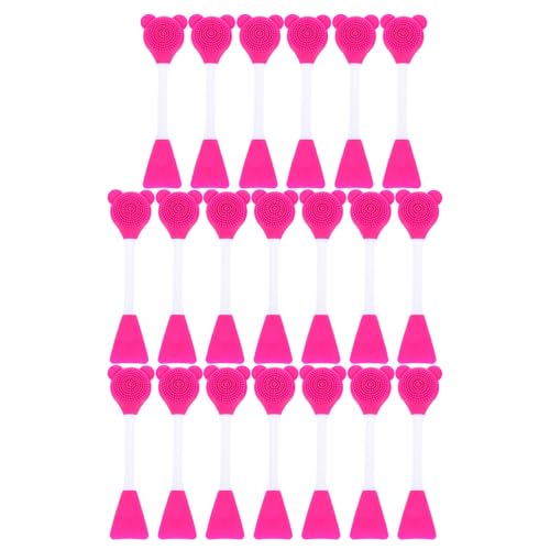 Brosse pores et exfoliante multifonction en silicone rose pour application précise du masque