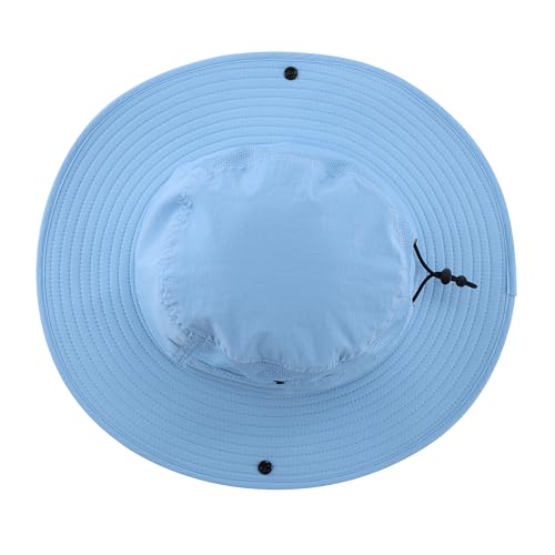 Image of Home Prefer UPF50+ Mens Sun Hat Wide Brim Womens UV Protection Beach Bucket Hat for Fishing Hiking Snap Up Cowboy Hat