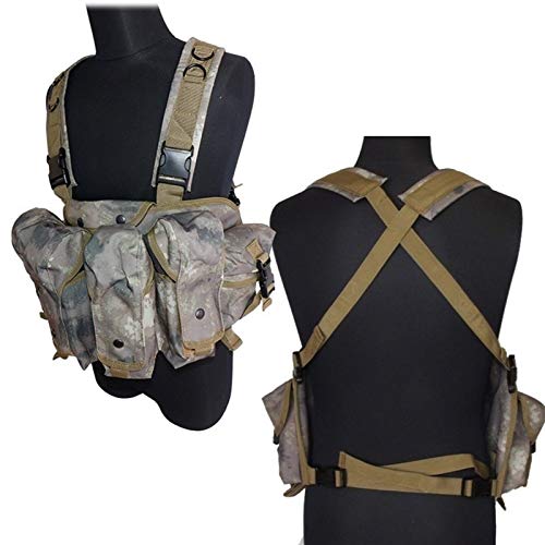 HXSZWJJ Chest Rig Molle Tactical Vest Military Army Equipment Magazine Pouch Outdoor Airsoft Paintball Hunting Vest (Color : ACU) - Image 5