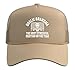 Funny Hockey Goalie Grandma of A Hockey Keeper Grandmother Trucker Hat with Adjustable Mesh Back, Khaki