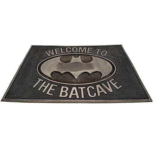 Pyramid International – Paillasson en caoutchouc – Batman – Antidérapant - Idée cadeau anniversaire – 40x60cm – Licence officielle, Noir