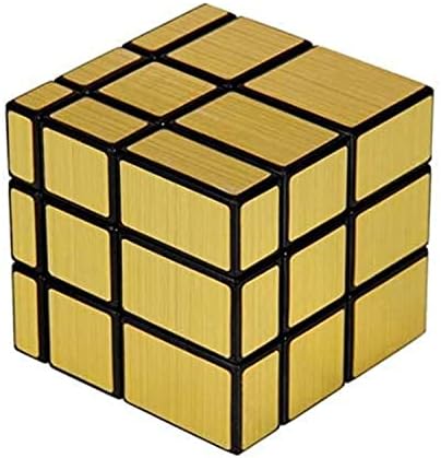 Fiddlys High-Stability Stickerless Speed Cube | Smooth Rotation Puzzle Cube for Kids 6+ | Anti-Pop, Durable Magic Cube for Brain Development & Speed Cubing Practice (3x3 Golden)