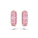 Swarovski Matrix Hoop Earrings with Pink Baguette-Cut Crystals on Rose Gold-Tone Finished Settings, Part of the Swarovski Matrix Collection
