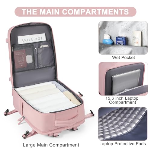 Image of Large Travel Backpack for Women Airline Approved Carry on Backpack for Airplanes Mochila De Viaje Personal Item Travel Bag Spirit Airlines Personal Item Bag 18x14x8 Backpack for Traveling on Airplane