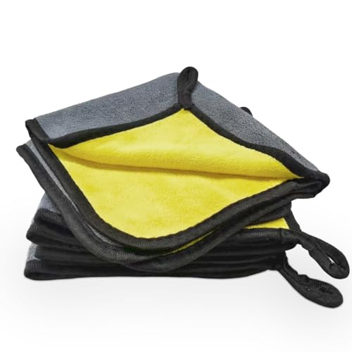 YoRise Microfiber Towels for Cars, 15.74'' × 15.74'' Highly Absorbent Car Drying Towel, Thick Microfiber Cleaning Cloth, 500GSM Soft Quick Drying Cleaning Towels, Washable Car Wash Kit (3PCS)