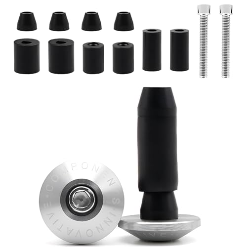 XJVSS 2 PCS Motorcycle Handlebar End Weights, 22mm 25mm Motorbike Bar End Plug Anti Vibration Weight, Rustproof Aluminum Handlebar Grip Cap Replacement for Motorcycle Dirt Bike Scooter (Silver)