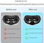 Soft Silicone Facial Cover for Meta Quest 3S Accessories, Breathable and Washable Face Pad Cushion, Anti or Slip Reusable VR Mask Protector (Not Compatible with Quest 3)