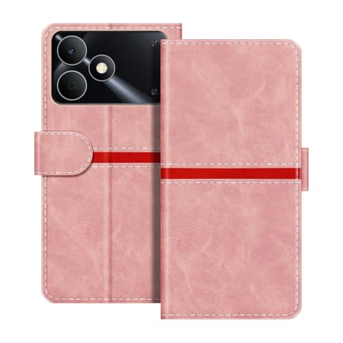 ESACMOT ���U�[�E�H���b�g�P�[�X OPPO Realme Note 80 4G �Ƃ̌݊������� ���X�g���C�v�f�U�C�� �J�[�h���[�t�� �}�O�l�b�g���蒠�^�J�o�[ (�s���N)