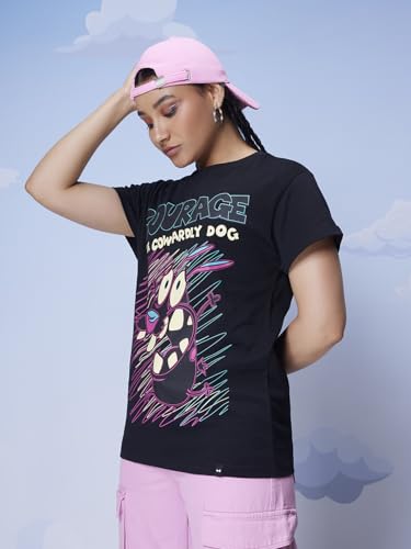 Image of Bewakoof Official Cartoon Network Merchandise Women's Graphic Printed Boyfriend T-Shirt