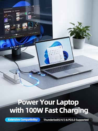 Adaptador llano USB-C a Doble HDMI para monitores duales miniatura 5