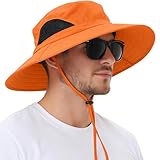 EINSKEY Sonnenhut Herren, UPF 50+ UV-Schutz Faltbar Sommerhut Wanderhut Safari Hut für Damen, Breite Krempe Atmungsaktiv Outdoor Sonnenschutz Hut Anglerhu