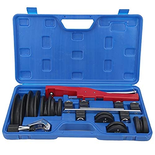Tube Bender Kit, Compact Copper Pipe Tubing Bending Tool Set Include Pipe Cutter Bending Wheel 1/4in 5/16in 3/8in 1/2in 5/8in 3/4in 7/8in Multiple Specifications, Tubing Benders Hand Tool,Super21