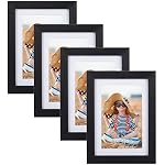 EXYGLO – EXYGLO 4er Set Bilderrahmen 10x15 cm mit Passepartout oder 1