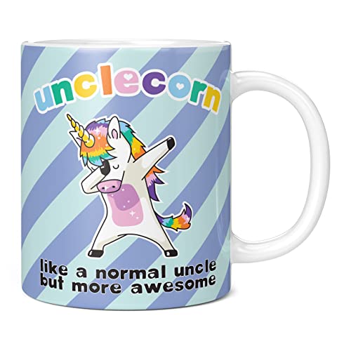 Mug Monster,Tasse fantaisie amusante avec motif onclecorn, idée de cadeau d'anniversaire pour oncle - Tasse à café en céramique, grande tasse géante disponible, tasse blanche de 325 ml Cover