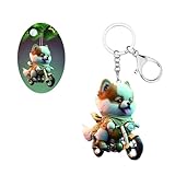 Carniee Llavero Perro Acrílico Osito Perro Llavero Divertido Colgante Animales Colgantes de Dibujos Animados para Amantes Familiares Seres Queridos y Amigos Regalos Ideales Multicolor G