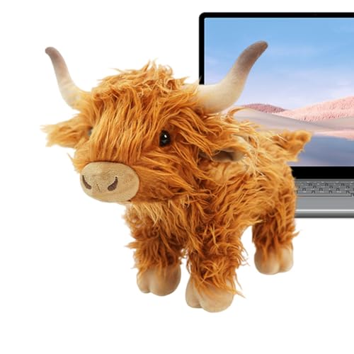 Genérico Animal De Peluche Highland,Decoración De Hogar Realista Y Adorable De 35 Cm - Juguete De Peluche De De Granja,para Niños Y Niñas, Dormitorio Infantil, Salón, Sofá Y El Automóvil