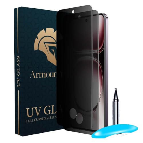 Image of ArmourPro UV Privacy Tempered Glass Screen Protector for Oppo Reno 12 Pro (6.7 Inch, Pack of 2) Edge to Edge Coverage Anti-Spy /Anti-Peeping 9H Hardness