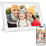 Frameo 10.1' Digital Picture Frame, 32GB WiFi Digital Photo Frame, 1280x800 HD IPS Touch Screen, Auto-Rotate, Wall Mountable, Instant Sharing Photos via Frameo App from Anywhere, for Parents & Friends