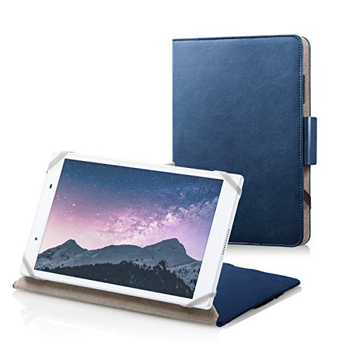 エレコム タブレットケース タブレット収納ケース 7~8.4インチ ブックタイプ ケース ハンドベルト ソフトレザー ネイビー TB-08HBGLNV