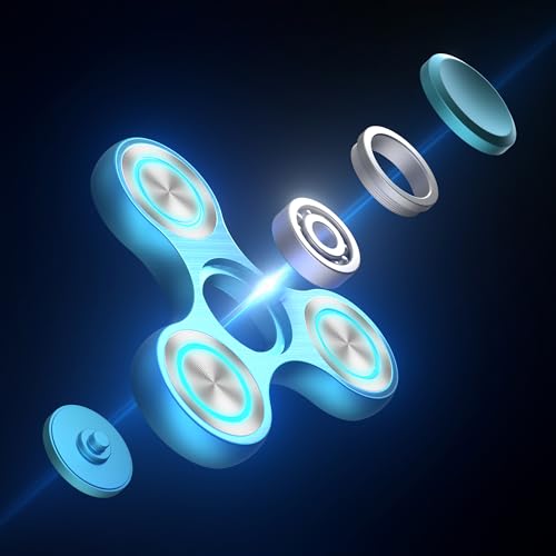 Image of Fidget Spinners Toy, Metal Stainless Steel Bearing High Speed 4-8 Min Spins, EDC ADHD Stress Anxiety Relieves Fidgets Finger Toys, Spinner Toys for Adults and Kids