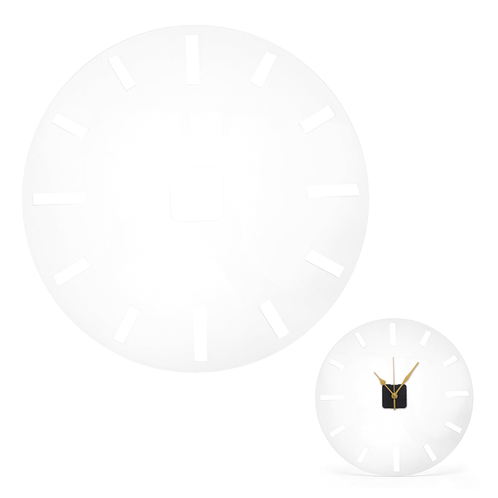 Esfera de reloj redonda con plantilla de fresadora de acrílico para proyectos DIY de madera