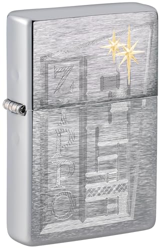 Encendedor Zippo Vintage Cromo Cepillado Retro miniatura 1